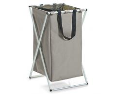 Zeller 13221 - Cesto para colada (poliéster, 39 x 60), color gris claro/oscuro