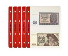 PELLERS Hojas con 2 compartimentos para billetes de banco: 143mm X 80mm. Para álbum tipo M. Paqute de 10.
