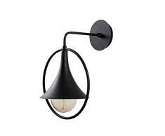 Aplique de pared, metal , negro, 25x29x38, casquillo E 27 Max 40 W