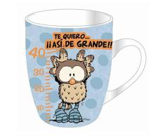 NICI Quiero. Â¡Â¡ ASÃ DE Grande Porcelana, Variedad Colores, Taza Normal
