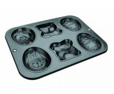 Ibili 825306 - Molde pascua 6 cavidades antiadherente Moka 26x34,5 cm