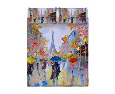 Sogni dAutore Sogni D Autore Set de Ropa de Cama (Hoja Plana 255x300cm + 2 Fundas Cojin 52x82cm con Solapa Interna), SD18, 100Â % AlgodÃ³n, Doble