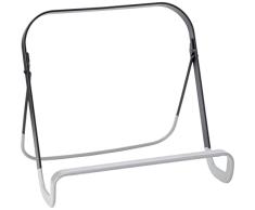 iDesign Soporte para tablet, moderno atril para libros de cocina y tabletas en metal, sujeta tablet para colocar en la encimera, negro mate