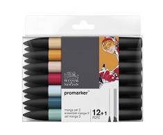Winsor & Newton - Set de Rotuladores ProMarker, 12 + 1 Unidades, Manga Expansion 2