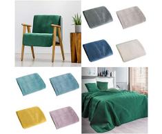 Eurofirany Glamour - Colcha (200 x 220 cm, 170 x 210 cm, 70 x 160 cm), Color Azul