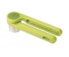 Joseph Joseph Prensador de Ajo, Acero Inoxidable, Verde, 4.6x5.8x17.6 cm