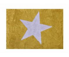 Aratextil Estela Alfombra Infantil, Algodón, Mostaza, 120x160 cm