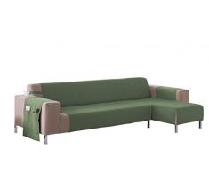 Martina Home Cubre sofá Chaise longue modelo Betta - Tela - Brazo derecho - color Verde - medida 280 cm ancho.