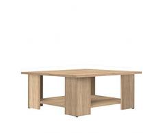 Temahome Square Mesa de centro, revestimiento de Resina melaminico, roble, 67Â x 67Â x 30.5Â cm (l-l-a)