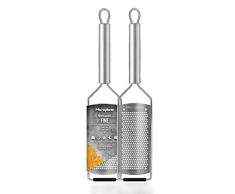 Microplane Serie Profesional Rallador Fino, Acero Inoxidable, Plata, 33x7.5x1.92 cm