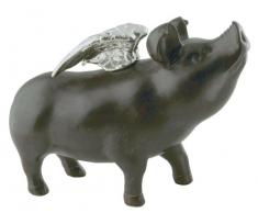 Kare Hucha Rockstar Pig, Negro, 17 x 10 x 23 cm