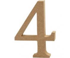 Creativ Company Escultura Decorativa con Forma de Letra A, en Tablero de Densidad Media, marrÃ³n, Madera, marrÃ³n, 9.5 x 2 x 13 cm