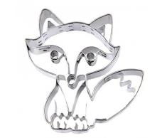 Staedter, diseÃ±o de Fox Cortador de Galletas, Plata, Acero Inoxidable, Plateado, 8 cm