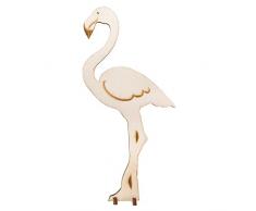 Rayher 62737000 - Flamenco de Madera FSC 100%, para Colocar sobre el Suelo, 8,6 x 18 cm, diseño 1