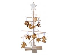 xmas3 XS 45 cm árbol de Navidad de madera, natural, 28.0 x 28.0 x 45.0 cm