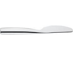 Alessi Dressed Cuchillo Brillante con decoración en Relieve, Acero, Blanco, 1.3x2x4.50 cm, 6 Unidades