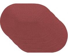 Venilia Tischset 59120 Berry Oval-Juego de 4 manteles Individuales para Comedor, Color Baya, Tejido, Apto para Alimentos, 30 x 45 cm, 4 Unidades, Frutas del Bosque, 45 x 30 cm