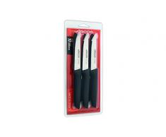 Arcos 136500 Series Niza-Set - Cuchillo para verduras (acero inoxidable de nitrum, 110 mm, mango de polipropileno, color negro, y plástico)