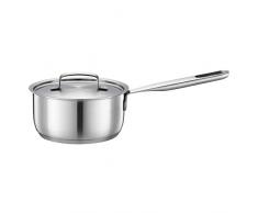 Fiskars Cacerola, 1,5 L, Olla sin revestimiento, Apto para todas las placas de cocción, Acero inoxidable reciclado, All Steel, Plateado, 1064750