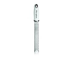 Microplane Zester Rallador, Acero Inoxidable, Blanco, 32.50x3.5x2.56 cm