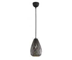 Trio Lighting Colgante Decorativo Moderno Onyx, incluida, Apto para Bombillas LED retrofit, Antracita
