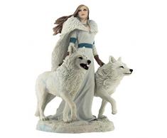 Nemesis Now Winter Guardians Anne Stokes - Figura Decorativa (28 cm, Resina, Talla Ãºnica), Color Blanco