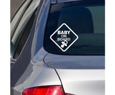 Ambiance-Live Adhesivo Decorativo para Pared Signer con una piruletaÂ âÂ 15Â x 15Â cm. Color Blanco