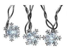 Happy People 44955 - Guirnalda de luces LED con forma de copos de nieve