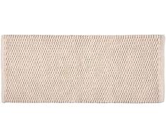 Wenko Alfombra de baÃ±o Mona, estera contemporÃ¡neo con diseÃ±o de punto 100 % algodÃ³n, accesorio de baÃ±o con parte inferior antideslizante, esterilla de 50 x 80 cm, uso flexible, lavable, gris oscuro