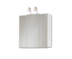 Posseik 5422 76 - Armario Con 3 Puertas De Espejo, Color Blanco