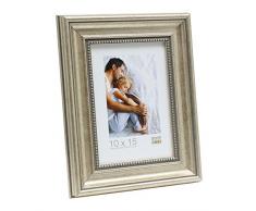 Marcos para Deknudt Marco de Fotos de Color Plateado con Biselado perlados