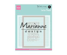 Marianne Design Marianne Designs Diseño y Carpeta de Embossing,Carta Bord, para Manualidades de Papel, plastico, Blanco, Small