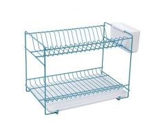 Sauvic Escurreplatos, Metal, Turquesa, 38.5x25x28 cm