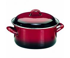 IBILI 930216 - Olla bombada con tapa VolcÃ¡n 16 cm de acero esmaltado vitrificado