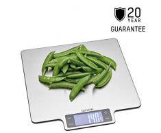 Taylor Pro Báscula de Cocina Grande con Tara, en Caja de Regalo, Acero Inoxidable