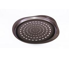Pyrex Molde Pizza 32Cm Asimetria, Acero, Negro, 1.92 cm