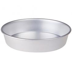 Ollas Agnelli Tortiera con aro cónico, Altura 6 cm, Aluminio, Plata, 40 cm