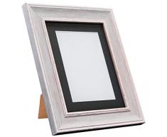Frames by Post Marco de Fotos Vintage Scandi, Distressed Blue with Black Mount, 30 x 24 Inch Image Size A2