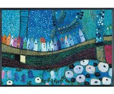 Wash+Dry - Alfombra Stadt in Blau 75x120, Colorido