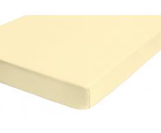Castell 77113/018/087 - Sábana bajera ajustable elástica para cama, Amarillo Claro, 90 x 190 cm