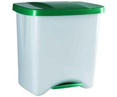 Denox Cubo Basura ecolÃ³gico, Verde y Gris Claro, Centimeters, 50