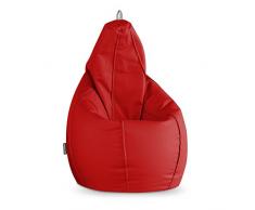 HAPPERS Puff Pera Polipiel Indoor Rojo XL