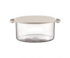 Bodum Fuente de Horno con Tapa de Silicona, Blanco Crema, Centimeters
