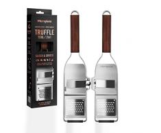 Microplane Serie Master Rallador de Cocina, Acero Inoxidable Madera de Nogal