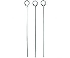 kela, Pincho - Brochetas para Barbacoa de Acero Inoxidable, Color Plata, 10Â cm