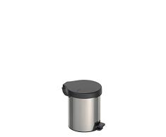 Tramontina 94538705 - Cubo de basura con pedal, acero inoxidable, tapa de plástico, 20,5 cm de diámetro x 25 cm de alto, 5 litros