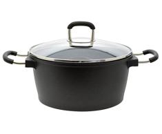ELO 42226 Siloncast - Cacerola con tapa de cristal (28 cm, cacerola de aluminio fundido con revestimiento antiadherente, inducciÃ³n)