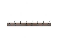 AmazonBasics - Perchero de pared, 8 ganchos modernos, Nogal