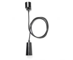 Klein & More 14753 Plumen - Cable para colgar lámparas de techo, color negro