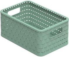 Rotho Eco Country Cesta de almacenaje de 6 l, Plástico (PP), Turquesa, Dekobox A5
